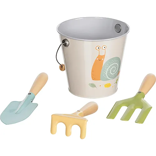 Goki Eimer mit Gartenwerkzeug - 4 Teile
