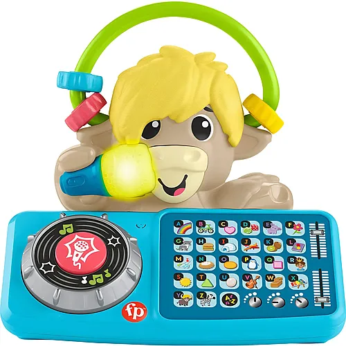 Fisher-Price Fisher Price Animal Band - Lello il Torello Prime Worte, interaktiver Stier zum Lernen mit Buchstabentasten und 115 Liedern, Lichtern und Mikrofon, Kinderspielzeug, 9+ Monate, HYL01