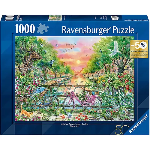 Ravensburger Puzzle Vertr�umte Fahrr�der in Amsterdam - 1000 Teile