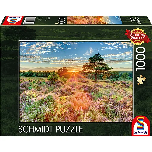 Schmidt Puzzle Heide im Sonnenuntergang (1000Teile)