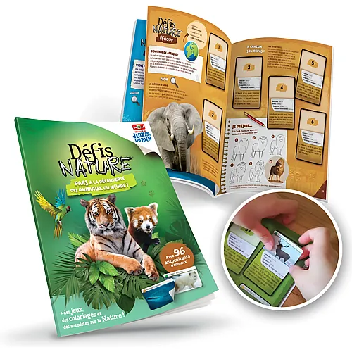 Bioviva D�fis Nature Defis Nature Pack Album + 96 Autocollants Les Animaux DU Mon