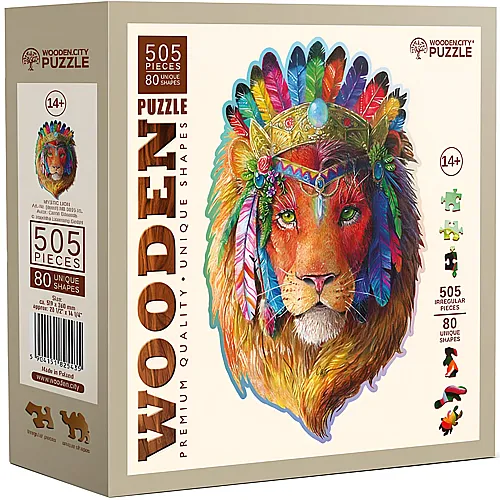 Wooden City Puzzle XL Mystic Lion (505Teile)