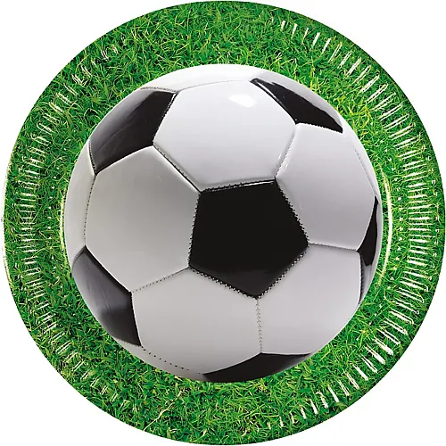 Assiette en carton Football 23cm - 8 pi�ces