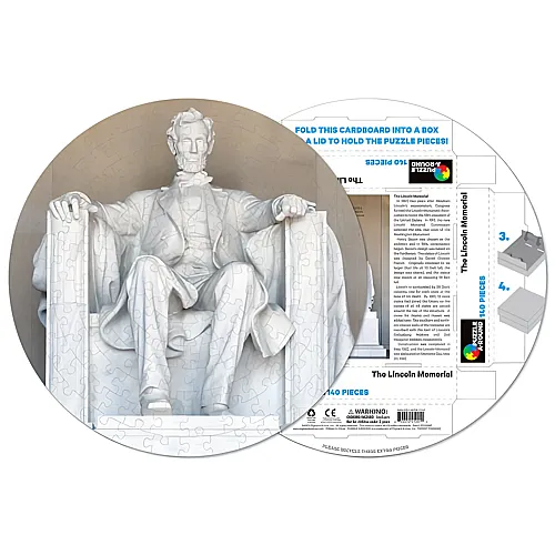 Pigment & Hue, INC Already assembled round Puzzle - The Lincoln Memorial (140Teile)