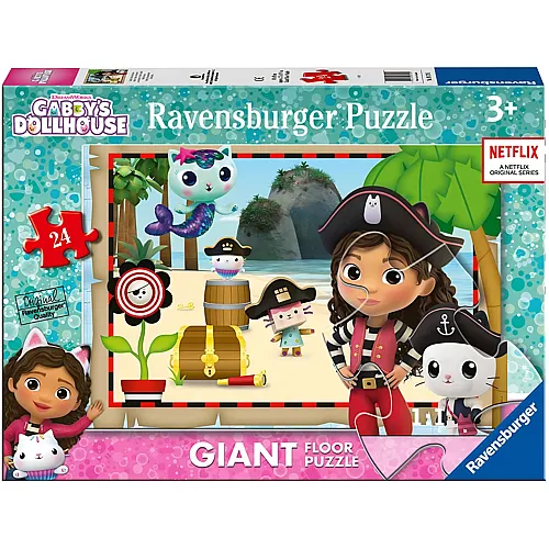 Giant Floor Gabby's Dollhouse und der Piratenschatz - 24 Teile