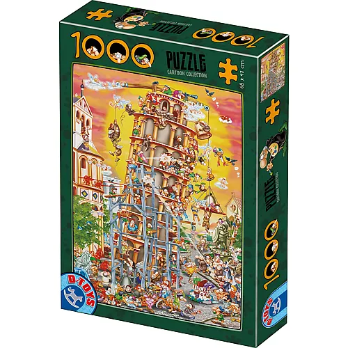 Cartoon Collection: Der schiefe Turm von Pisa, Italien 1000Teile