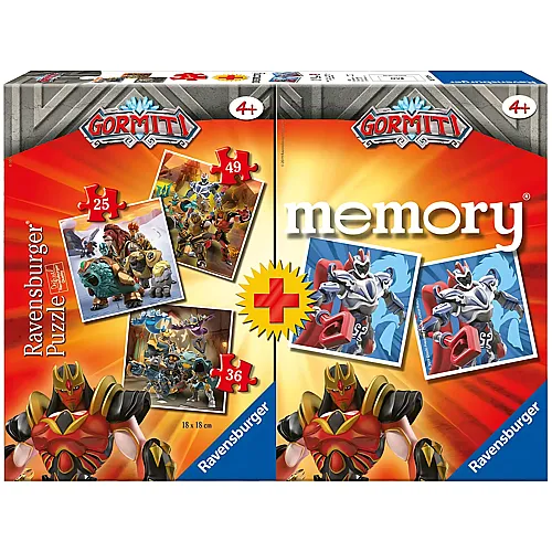 Puzzles + Memory - Gormiti 25Teile