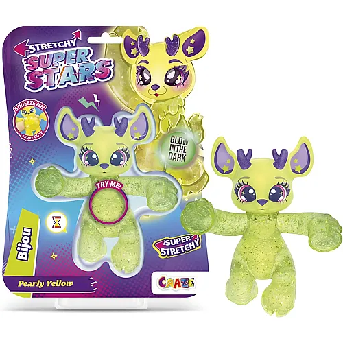CRAZE STRETCHY SUPERSTARS Bijou - Glibberige & Dehnbare Sammelfiguren mit Schleimf�llung, 6 Verschiedene Charaktere zum Sammeln