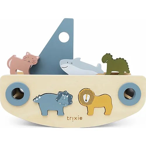 Trixie Sortiererspiel aus Holz Segelboot