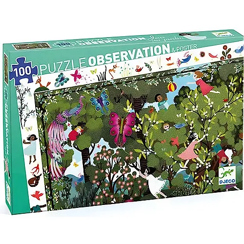 Djeco Puzzle Observation Gartenspielzeit (100Teile)