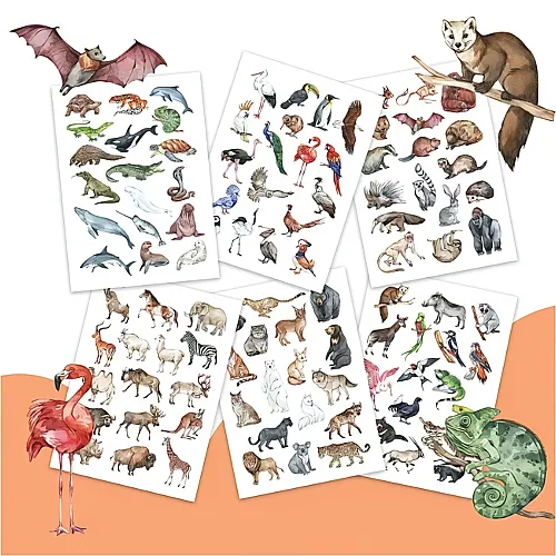 Papierdrachen Kindertattoos Tiere der Welt