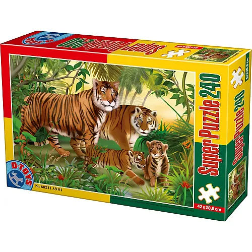 DToys Puzzle Wildtiere - Tiger - 240 Teile