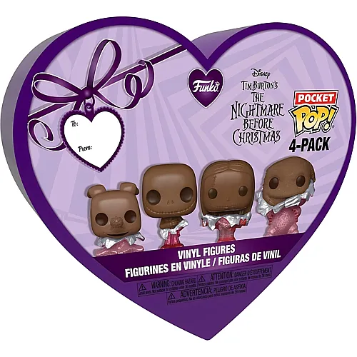 Funko Pocket POP! Disney The Nightmare Before Christmas Valentines Box 4 Packung - Jack Skellington - (Choc)