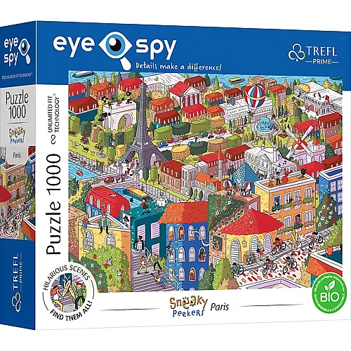 Trefl Puzzle Spy Sneaky Peakers: Paris, Frankreich - 1000 Teile