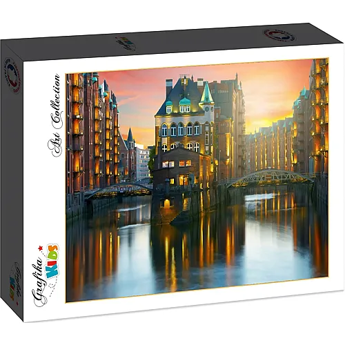 Grafika Puzzle Art Collection Deutschland Edition Grafika Kids Hamburg, Alte Speicherstadt - 12 Teile