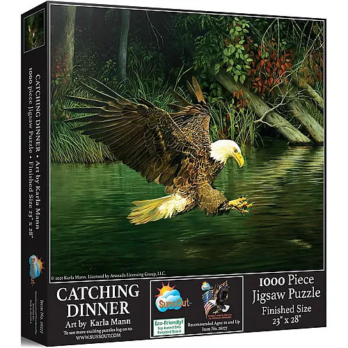 SunsOut Puzzle Karla Mann Catching Dinner - 1000 Teile