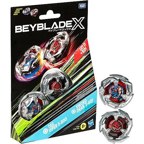 Beyblade X Tail Viper 5-80O vs. Sword Dran 3-60F
