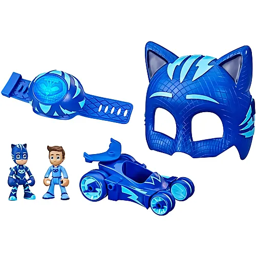Hasbro PJ Masks Catboy Power Pack, Vorschulspielzeug, Set mit 2 Action-Figuren, Fahrzeug und Verkleidungsartikeln f�r Kids ab 3