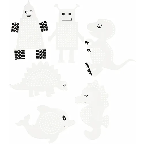 Creativ Company Stickfiguren Tiere und Roboter, 18dlg.