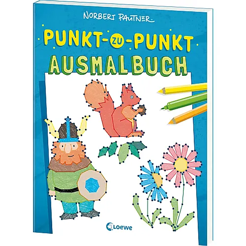 Loewe Punkt-zu-Punkt-Ausmalbuch (blau)