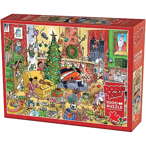 Cobble Hill Puzzle DoodleTown: Den Weihnachtsmann fangen (1000Teile)