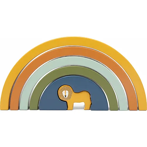Trixie Regenbogen-Stapelspiel aus Holz L�we