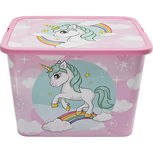 Stor Einhorn / Unicorn - Aufbewahrungsbox - 23 Liter