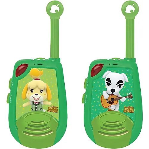 Lexibook Animal Crossing Walkie-Talkies mit  Morse-Licht-Funktion und G�rtelclip