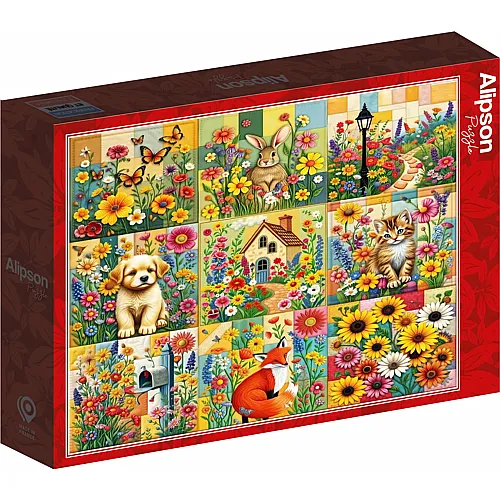 Patchwork eines Landgartens - 1000 Teile
