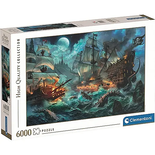 Clementoni Puzzle High Quality Collection Pirates Battle (6000Teile)