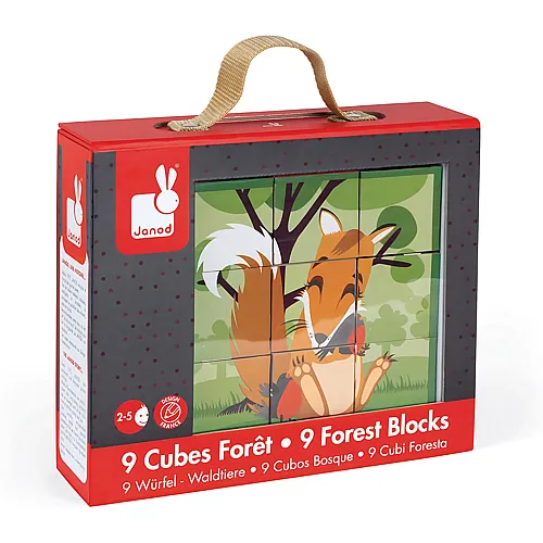 Janod KubKid Waldtiere W�rfelpuzzle