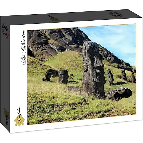 Grafika Puzzle Art Collection Moai at Quarry, Osterinsel - 2000 Teile