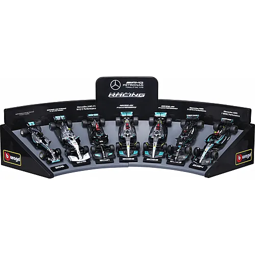 7-piece F1 curve display set Mercedes AMG Petronas