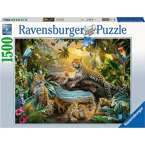 Ravensburger Puzzle Leopardenfamilie im Dschungel (1500Teile)