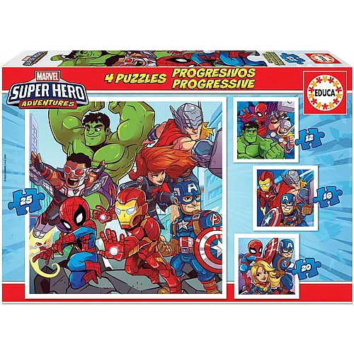 4in1 Marvel Super Heroes 12-25Teile