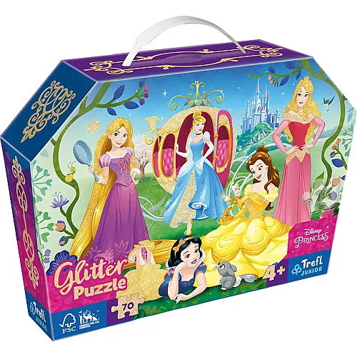Trefl Puzzle Disney Princess Junior Glitzer - 70 Teile