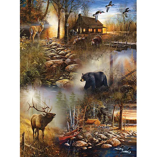 SunsOut Puzzle Jim Hansel Forest Collage - 1000 Teile