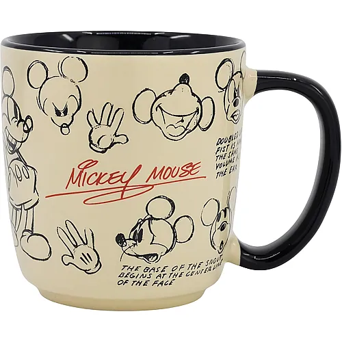 Stor Mickey Mouse Vintage Keramik Elite Tasse - 385 ml