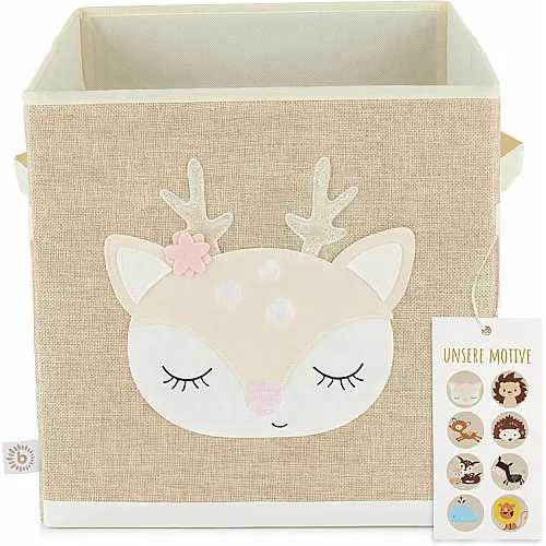 Bieco Aufbewahrungsbox Kinder | REH Ella Motiv ca. 36L faltbar | S�sse Spielzeug Kiste f�r Kallax Regal | Aufbewahrungsbox