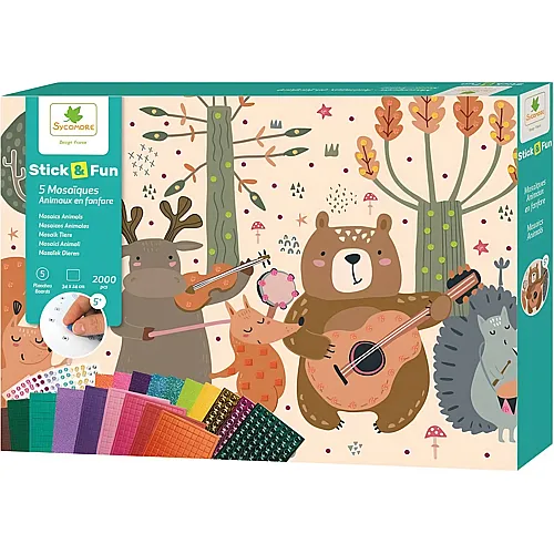 Sycomore Stick'n Fun XL Mosaiques Animaux Fanfare (fr-de-it)
