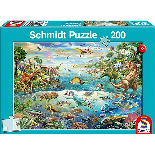 Schmidt Puzzle Entdecke die Dinosaurier (200Teile)