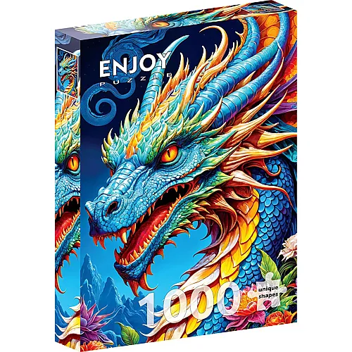 Enjoy Puzzle Blauer Drache - 1000 Teile
