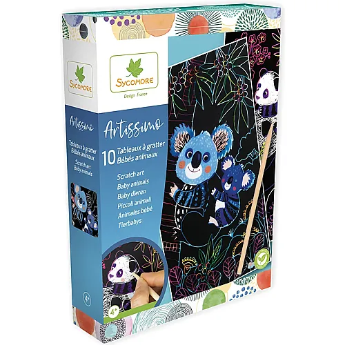 Sycomore Artissimo PM Scratch Art Bebes Animaux (fr-de-it)