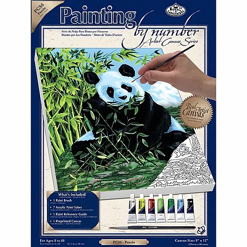 Royal & Langnickel R&l Pbn Artist Canvas Series PM Panda