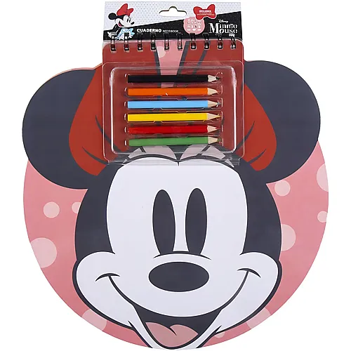 Cerda Disney Minnie Mouse - Notizbuch mit Sticker - rund