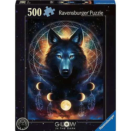 Ravensburger Puzzle Leuchtender Wolf (500Teile)