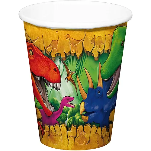 Folat Partybecher Dino 250 ml - 6 Teile