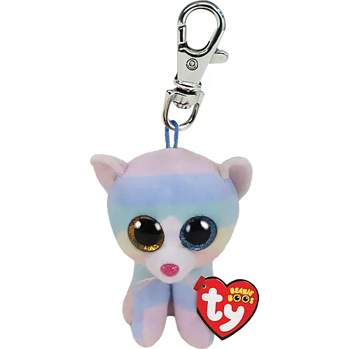 Ty Beanie Clips Schl�sselanh�nger Heather die Katze - 10 cm