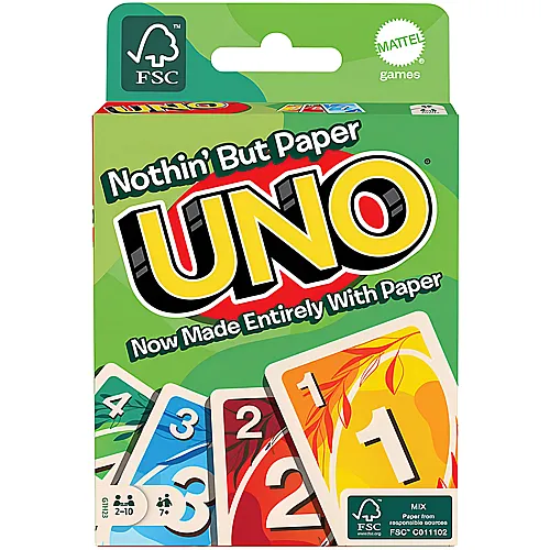 Mattel Games UNO 100% Papier (plastikfrei)