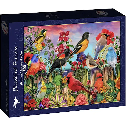 Bluebird Puzzle Birds and Blooms Garden (500Teile)